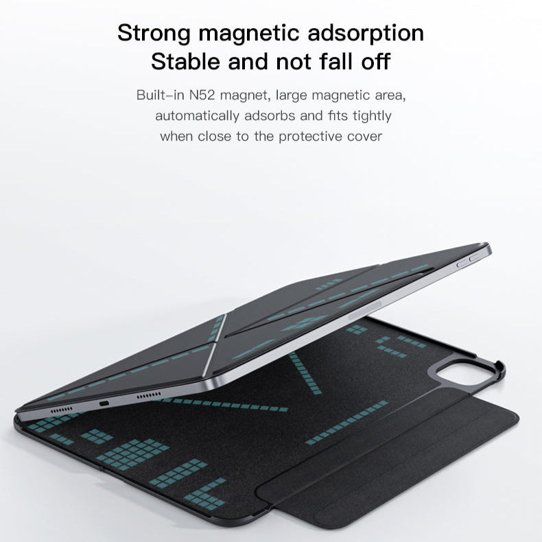 iFacemall Ultra-Light 2.8mm Slim Case for iPad – Landscape & Portrait Stand, Shockproof, Magnetic, Super Slim & Lightweight, Foldable with Adjustable Angles, Triangular Structure for Stability