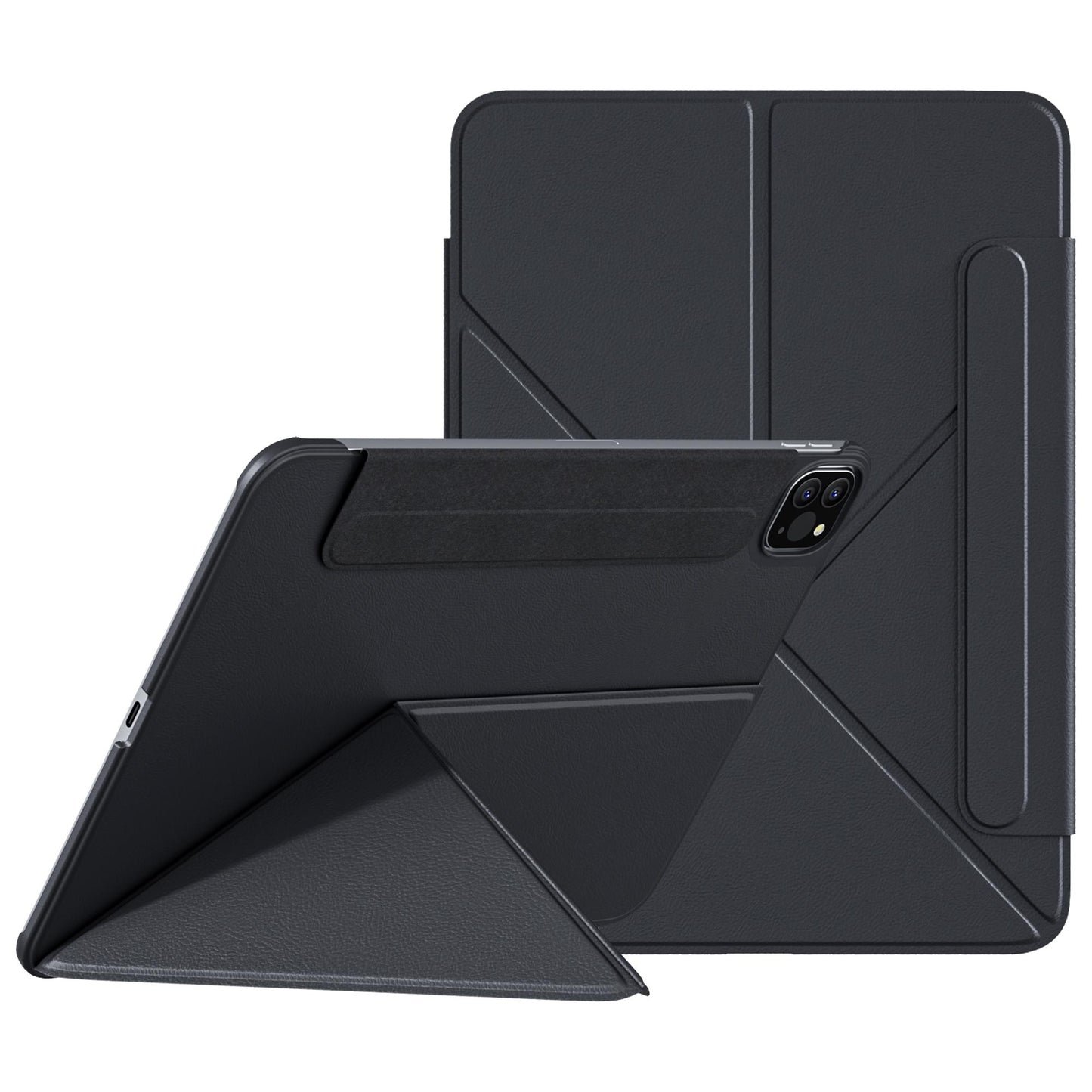 iFacemall Ultra-Light 2.8mm Slim Case for iPad – Landscape & Portrait Stand, Shockproof, Magnetic, Super Slim & Lightweight, Foldable with Adjustable Angles, Triangular Structure for Stability