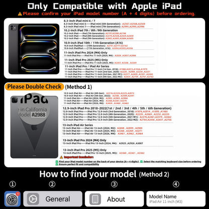 iFacemall Original iPad-Inspired Magic Keyboard Case – Trackpad, 7-Color Backlight, Magnetic Attachment & Ultra-Slim Protection