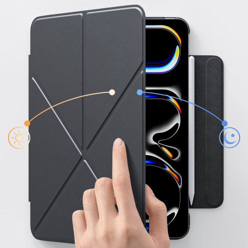iFacemall Ultra-Light 2.8mm Slim Case for iPad – Landscape & Portrait Stand, Shockproof, Magnetic, Super Slim & Lightweight, Foldable with Adjustable Angles, Triangular Structure for Stability