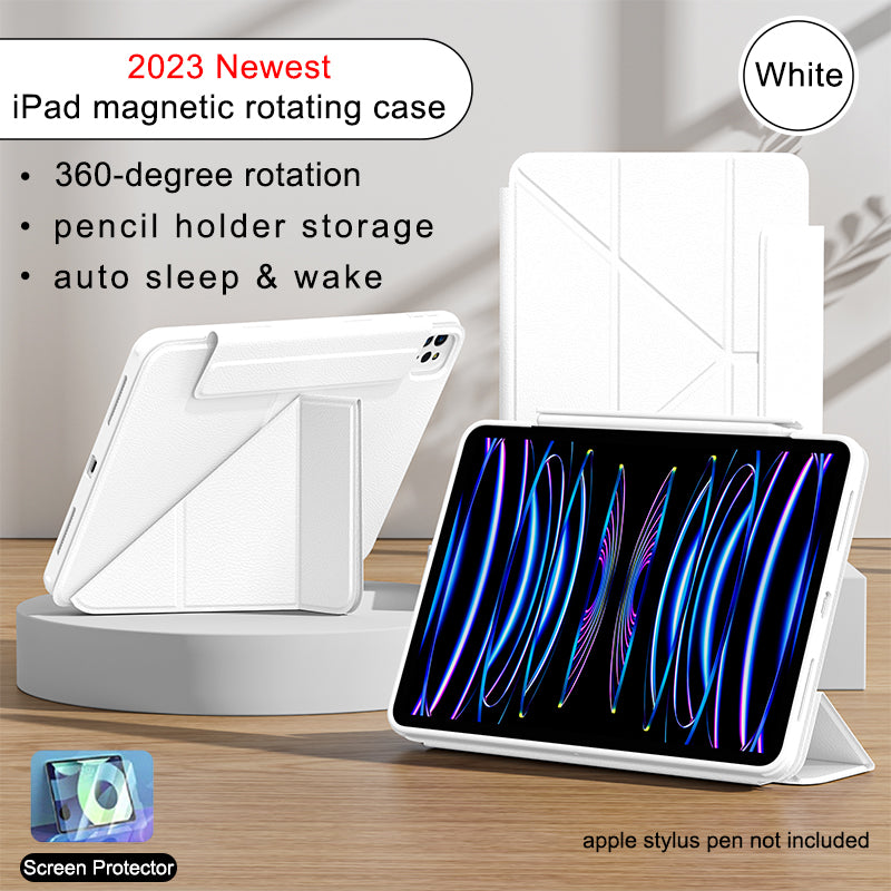 2023 iFacemall Stylish Case with Slide Rails for iPad Pro 12.9-inch(2018/2020/2021/2022)