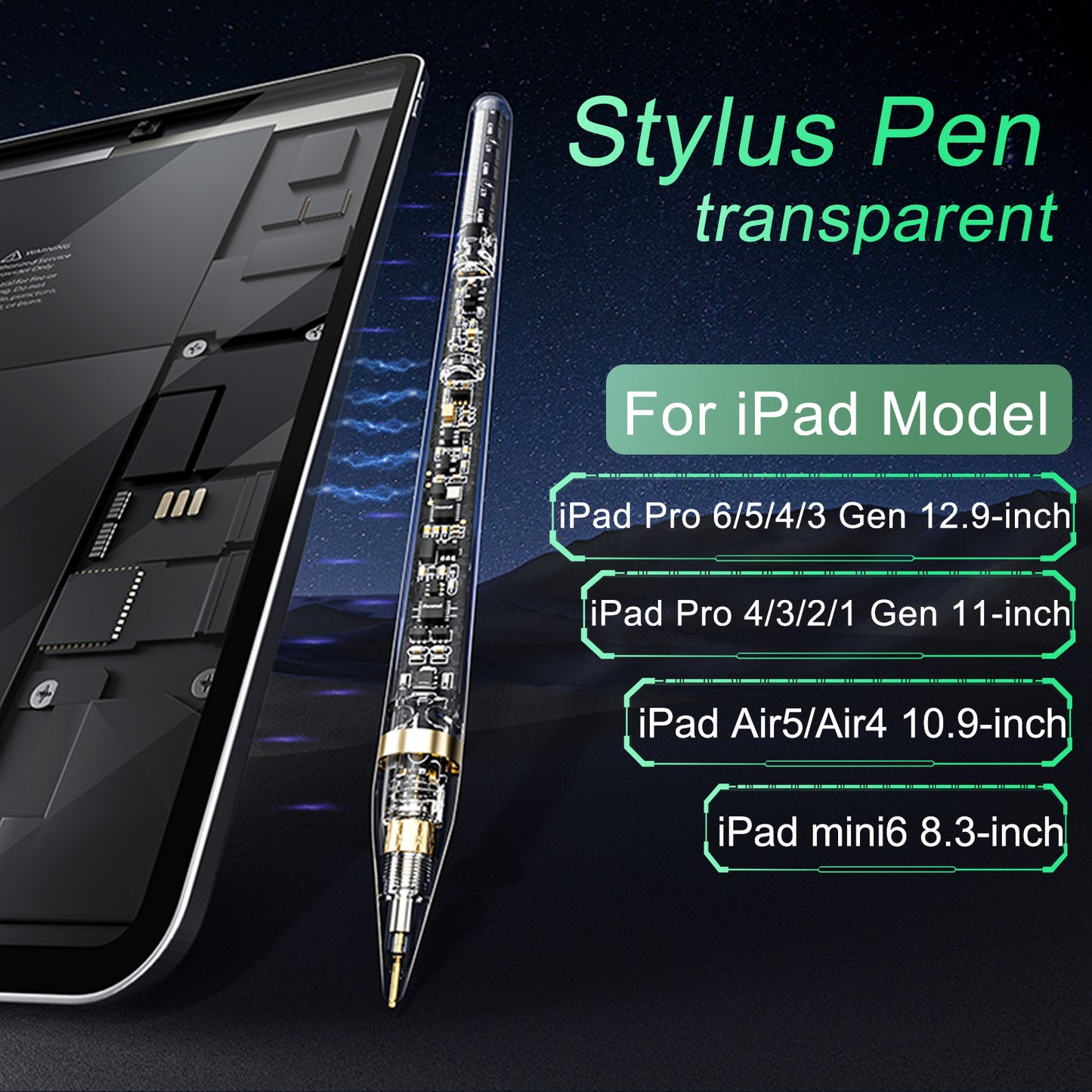 2023 iFacemall Stylus Pen for iPad with Magnetic Wireless Charging, Palm Rejection & High Precision