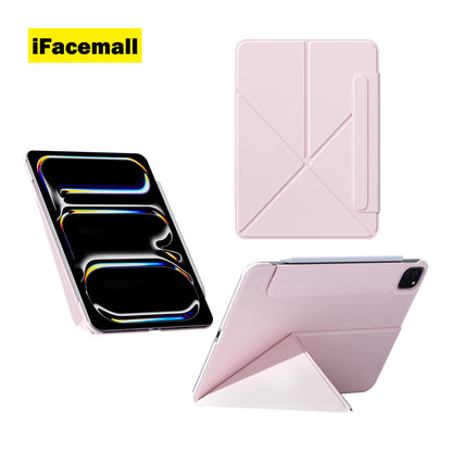 iFacemall Ultra-Light 2.8mm Slim Case for iPad – Landscape & Portrait Stand, Shockproof, Magnetic, Super Slim & Lightweight, Foldable with Adjustable Angles, Triangular Structure for Stability