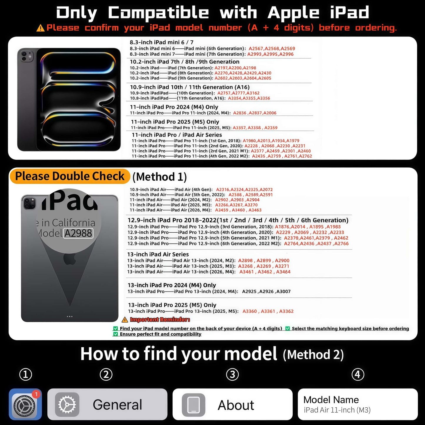 iFacemall Black & Gold iPad Keyboard Case – 360° Rotating, RGB Backlit, Multi-Touch Trackpad & Transparent Chip Panel