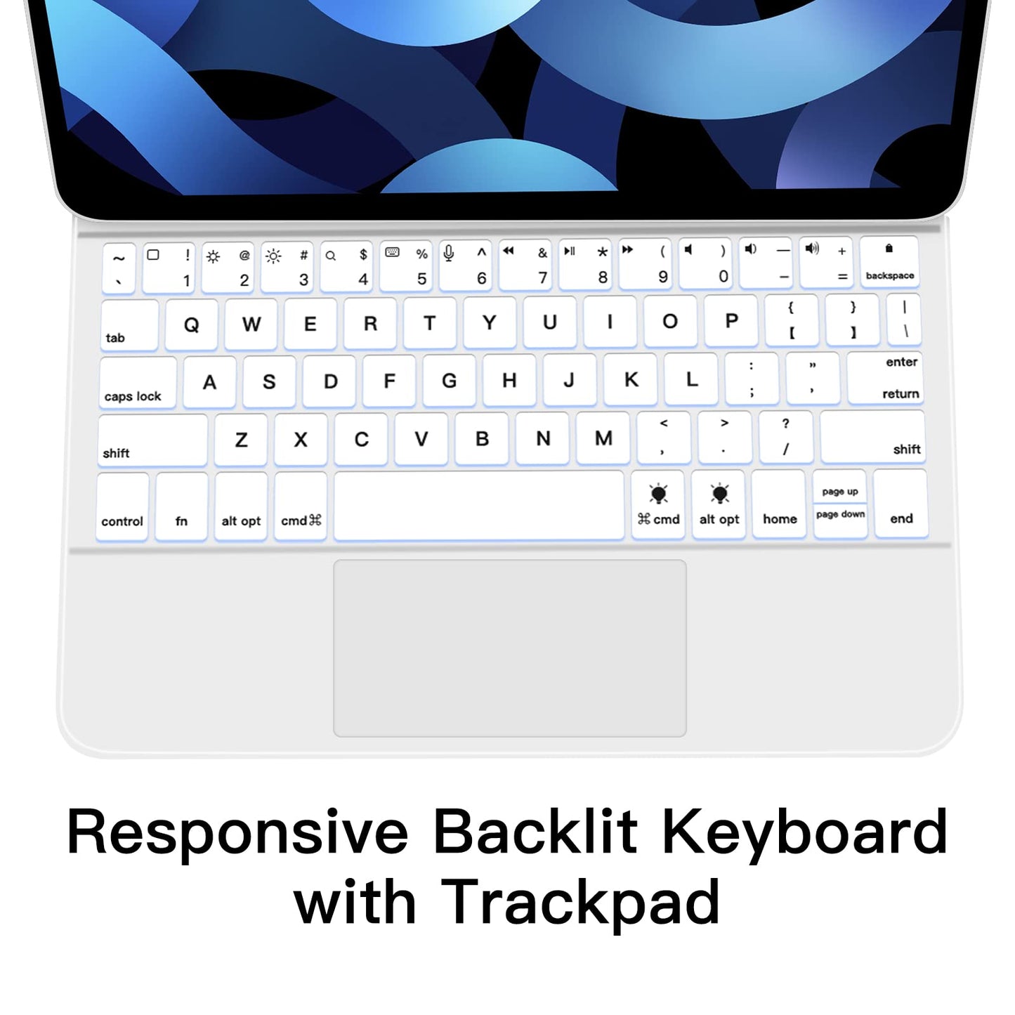 iFacemall Original iPad-Inspired Magic Keyboard Case – Trackpad, 7-Color Backlight, Magnetic Attachment & Ultra-Slim Protection