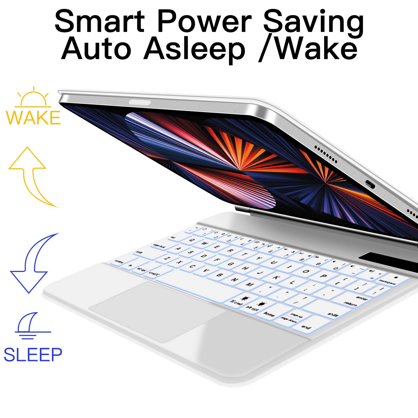 iFacemall Original iPad-Inspired Magic Keyboard Case – Trackpad, 7-Color Backlight, Magnetic Attachment & Ultra-Slim Protection