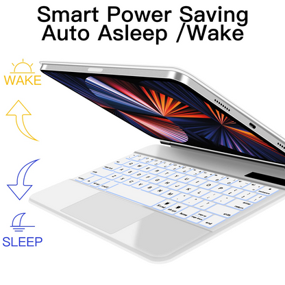 iFacemall Original iPad-Inspired Magic Keyboard Case – Trackpad, 7-Color Backlight, Magnetic Attachment & Ultra-Slim Protection