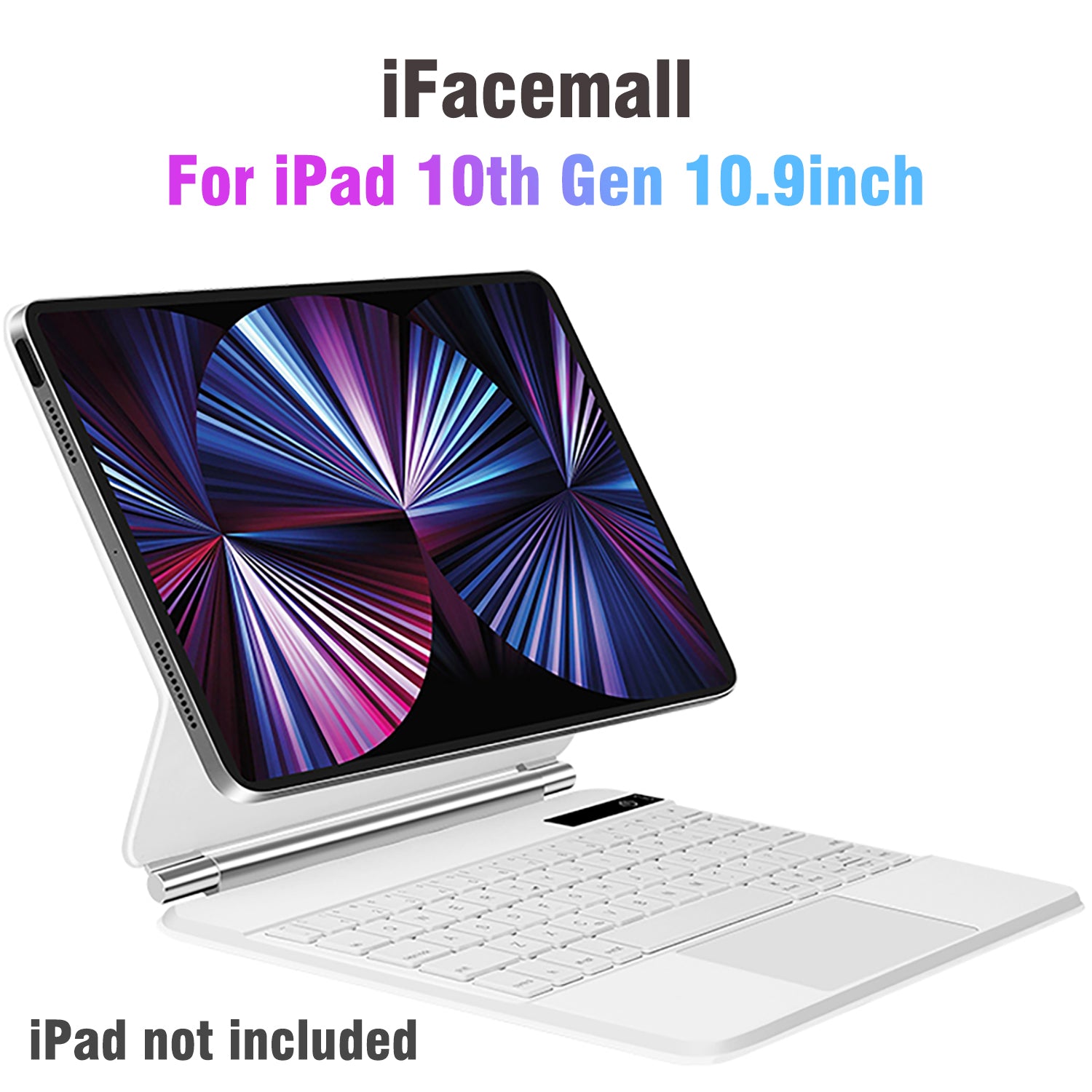 iFacemall Stylish Magic Keyboard Case for iPad 10th Generation 10.9inch (2022)