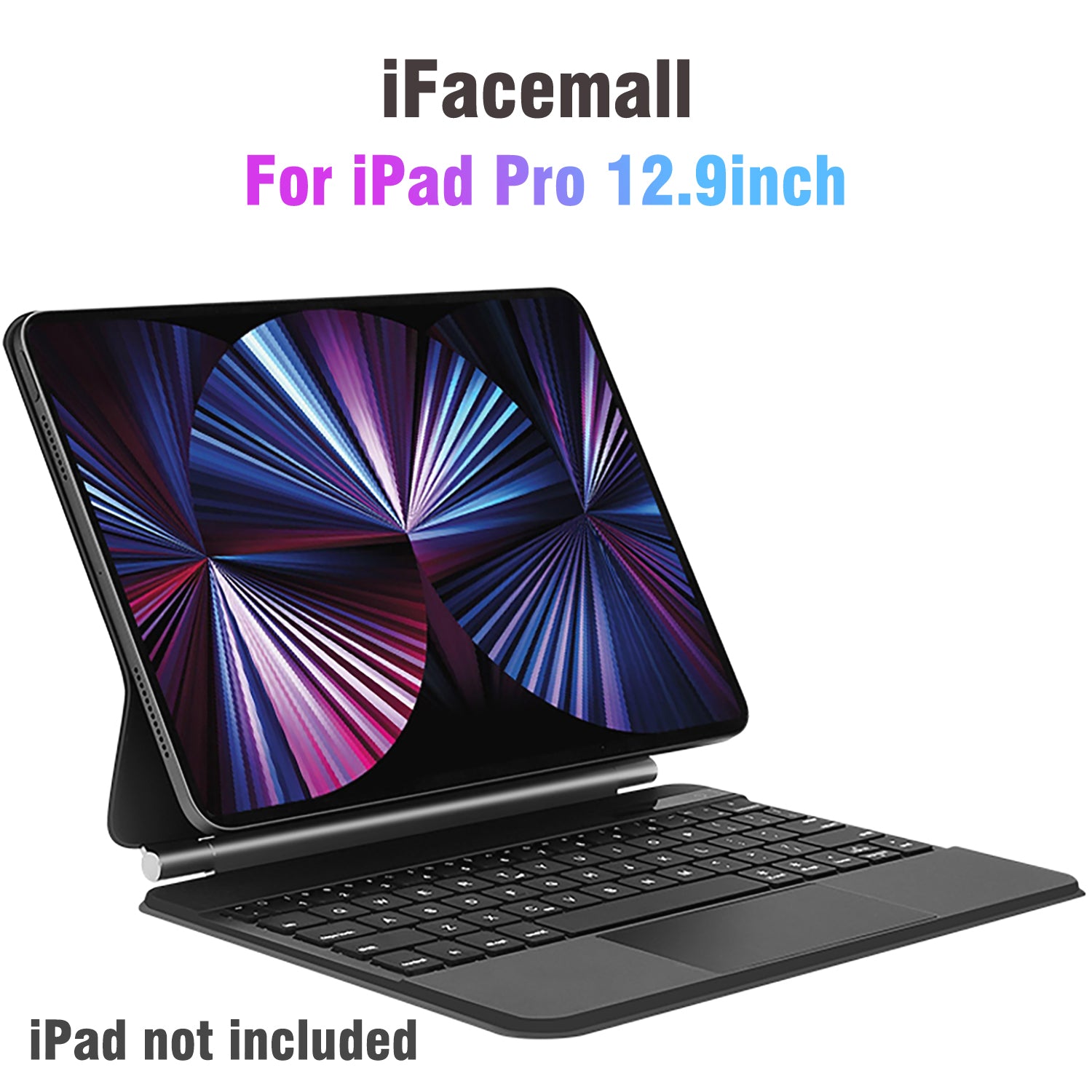 iFacemall Stylish Magic Case for iPad with Keyboard