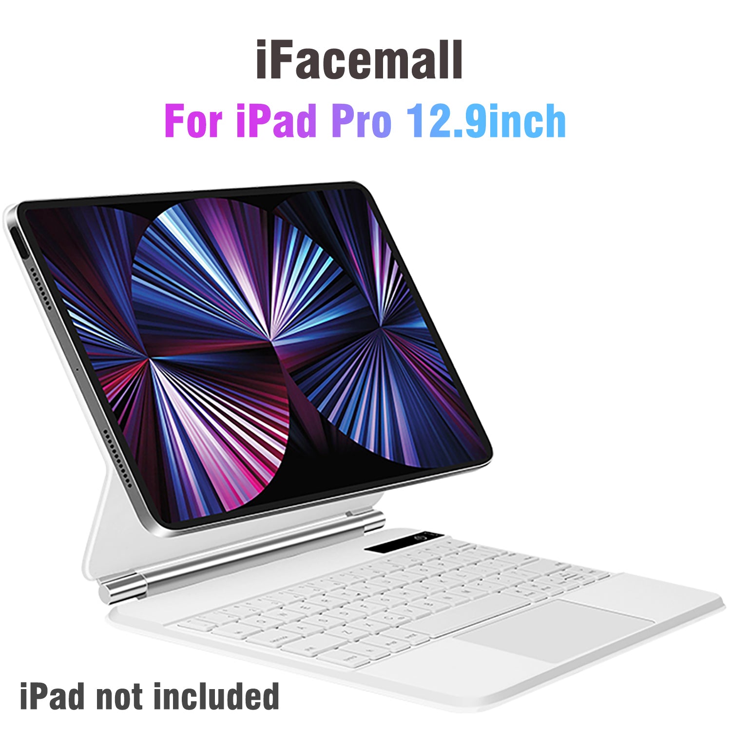 iFacemall Stylish Magic Keyboard Case for iPad Pro 12.9inch (2018/2020/2021/2022)