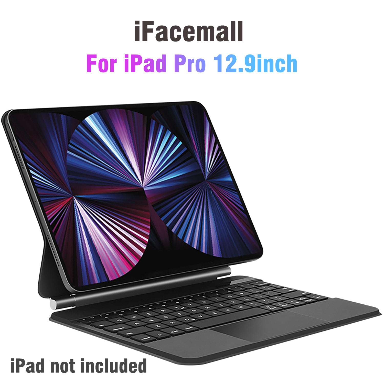 iFacemall Stylish Magic Keyboard Case for iPad Pro 12.9inch (2018/2020