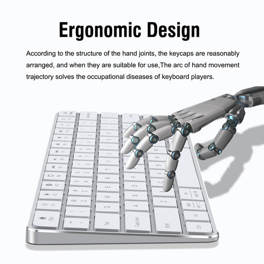 iFacemall Multi-Device Bluetooth Keyboard – Wireless Rechargeable Keyboard for Computer, Tablet & Smartphone