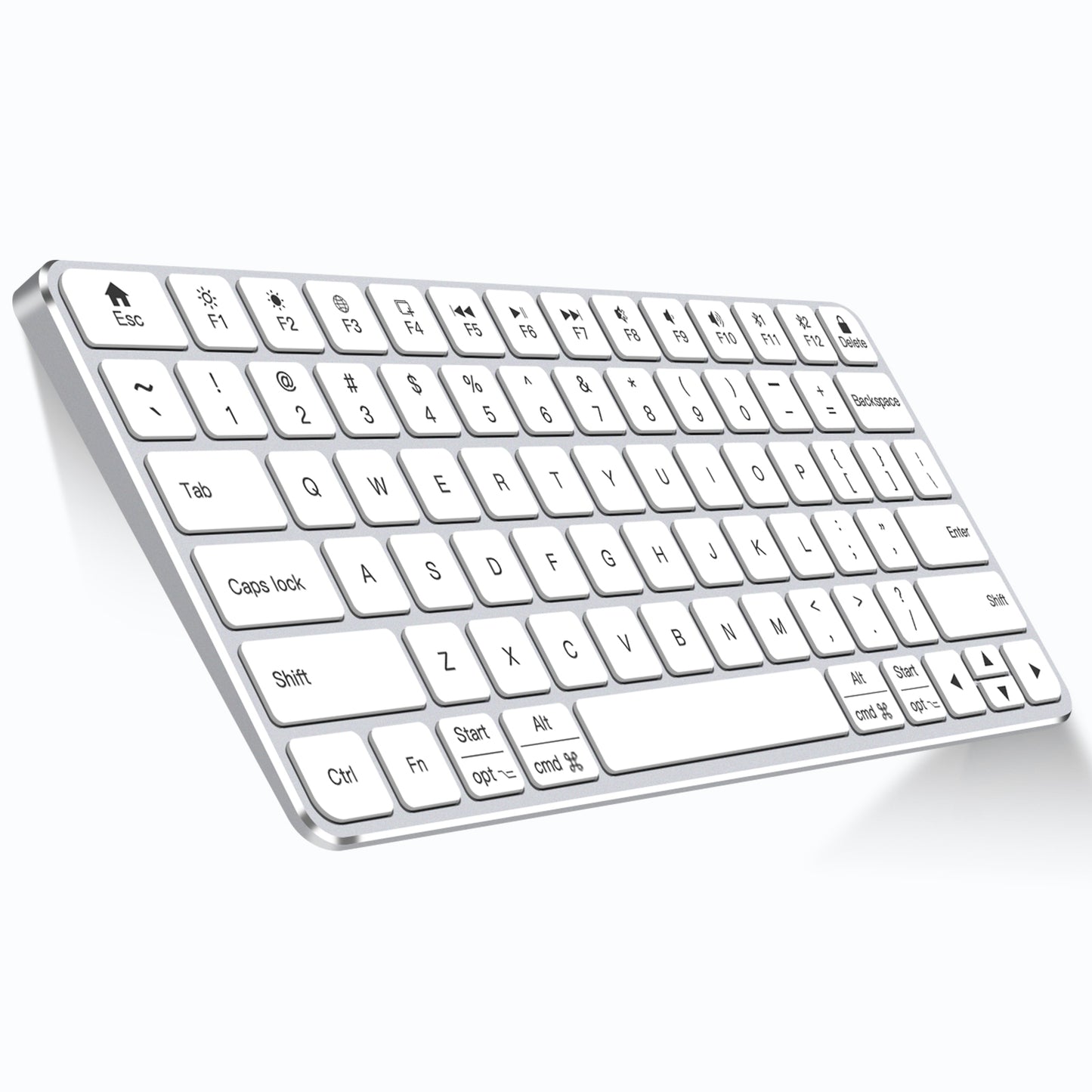 iFacemall Multi-Device Bluetooth Keyboard – Wireless Rechargeable Keyboard for Computer, Tablet & Smartphone